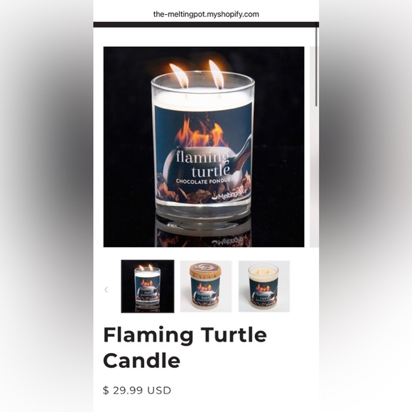Melting Pot Other - Melting Pot Flaming Turtle Chocolate Fondue Candle